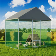 Darrahopens Pet Care > Coops & Hutches > Coop & Hutch Accessories Extra Large Black Chicken Coop Cage Run Rabbit Hutch Walk-In Hen Enclosure 300x200x270cm In Australia - Darrahopens