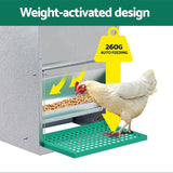 Darrahopens Pet Care > Coops & Hutches Giantz Automatic Chicken Feeder Port Coop Chick Poultry Treadle Self Opening
