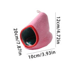 Darrahopens Pet Care > Coops & Hutches > Small Animal Habitats & Cages 2-Pack (Pink+Blue) Hanging Hamster Cozy Nest Warm Fleece Bed for Winter Small Pet Sleep Hideaway