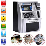 Darrahopens Pet Care > Coops & Hutches > Small Animal Habitats & Cages 2024 Upgraded ATM Saving Piggy Bank for Real Money for Kids Adults Personal ATM Savings Bank Machine with Card, Password Login