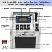 Darrahopens Pet Care > Coops & Hutches > Small Animal Habitats & Cages 2024 Upgraded ATM Saving Piggy Bank for Real Money for Kids Adults Personal ATM Savings Bank Machine with Card, Password Login