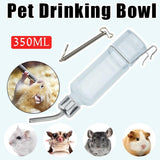 Darrahopens Pet Care > Coops & Hutches > Small Animal Habitats & Cages 350ml Hanging Water Bottle for Small Pets - Guinea Pig Rabbit Hamster Feeder
