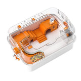 Darrahopens Pet Care > Coops & Hutches > Small Animal Habitats & Cages Acrylic Tunnel Hamster Cage Gold Wire Bite Proof Luxury Small Pet Habitat