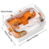 Darrahopens Pet Care > Coops & Hutches > Small Animal Habitats & Cages Acrylic Tunnel Hamster Cage Gold Wire Bite Proof Luxury Small Pet Habitat