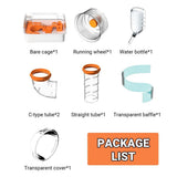 Darrahopens Pet Care > Coops & Hutches > Small Animal Habitats & Cages Acrylic Tunnel Hamster Cage Gold Wire Bite Proof Luxury Small Pet Habitat
