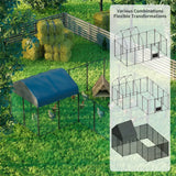 Darrahopens Pet Care > Coops & Hutches > Small Animal Habitats & Cages Extra Large Green Chicken Coop Cage Run Rabbit Hutch Walk In Hen Enclosure 300x400x270cm In Australia - Darrahopens