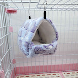 Darrahopens Pet Care > Coops & Hutches > Small Animal Habitats & Cages Hamster Love Pattern Hammock Chinchillas Warmth Supplies Small Pets Cotton Nest Rat Nest Mat for Squirrel Hedgehog Guinea Totoro Pig Bed House Cage Nest Hamster Accessories (Purple, L)