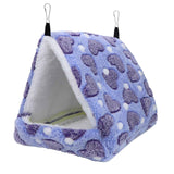 Darrahopens Pet Care > Coops & Hutches > Small Animal Habitats & Cages Hamster Love Pattern Hammock Chinchillas Warmth Supplies Small Pets Cotton Nest Rat Nest Mat for Squirrel Hedgehog Guinea Totoro Pig Bed House Cage Nest Hamster Accessories (Purple, L)
