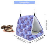 Darrahopens Pet Care > Coops & Hutches > Small Animal Habitats & Cages Hamster Love Pattern Hammock Chinchillas Warmth Supplies Small Pets Cotton Nest Rat Nest Mat for Squirrel Hedgehog Guinea Totoro Pig Bed House Cage Nest Hamster Accessories (Purple, L)