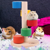 Darrahopens Pet Care > Coops & Hutches > Small Animal Habitats & Cages Hamster Toys Colorful Cloud Ladder Climbing Exercise Play Stairs for Cage