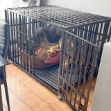 Darrahopens Pet Care > Coops & Hutches > Small Animal Habitats & Cages Heavy Duty Dog Cage with Lock & Bottom Tray