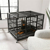 Darrahopens Pet Care > Coops & Hutches > Small Animal Habitats & Cages Heavy Duty Dog Cage with Lock & Bottom Tray