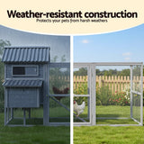 Darrahopens Pet Care > Coops & Hutches > Small Animal Habitats & Cages i.Pet Chicken Coop Rabbit Hutch Extra Large Wooden Run Bunny Cage Poultry House Outdoor