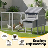 Darrahopens Pet Care > Coops & Hutches > Small Animal Habitats & Cages i.Pet Chicken Coop Rabbit Hutch Extra Large Wooden Run Bunny Cage Poultry House Outdoor