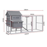 Darrahopens Pet Care > Coops & Hutches > Small Animal Habitats & Cages i.Pet Chicken Coop Rabbit Hutch Extra Large Wooden Run Bunny Cage Poultry House Outdoor