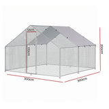 Darrahopens Pet Care > Coops & Hutches > Small Animal Habitats & Cages i.Pet Chicken Coop Rabbit Hutch Outdoor Run Walk in Hen Cage Ferret House 3x3x2m In Australia - Darrahopens