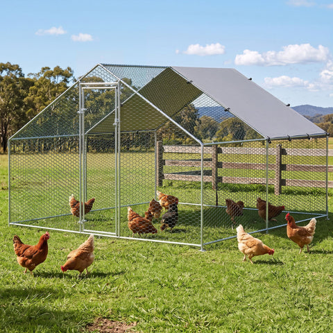 Darrahopens Pet Care > Coops & Hutches > Small Animal Habitats & Cages i.Pet Chicken Coop Rabbit Hutch Outdoor Run Walk in Hen Cage Ferret House 3x3x2m In Australia - Darrahopens
