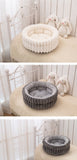 Darrahopens Pet Care > Coops & Hutches > Small Animal Habitats & Cages plush cat bed, cat comfort bed, anti-static cat bed, high quality cat bed, cat resting place, pet bed Australia, soft cat bed-White.