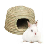 Darrahopens Pet Care > Coops & Hutches > Small Animal Habitats & Cages Rabbit Grass Nest Small Pet Breeding Hideout Natural Straw House For Hamster Use