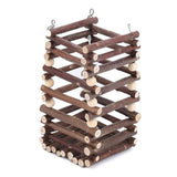 Darrahopens Pet Care > Coops & Hutches > Small Animal Habitats & Cages Rabbit Hay Feeder Rack Apple Wood Grass Holder Natural Food Rack Small Pet