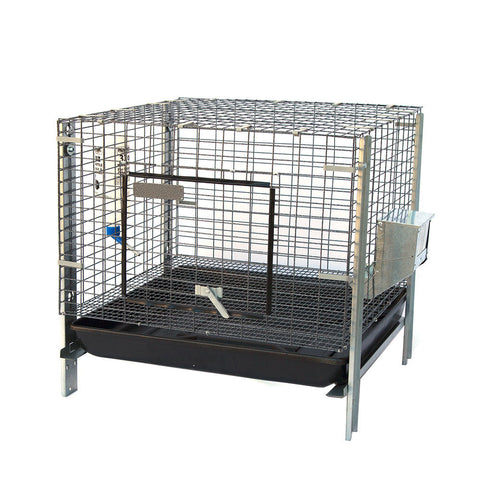 Darrahopens Pet Care > Coops & Hutches > Small Animal Habitats & Cages Samland Stackable Rabbit Cage with Feeder Water Bottle