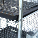 Darrahopens Pet Care > Coops & Hutches > Small Animal Habitats & Cages Samland Stackable Rabbit Cage with Feeder Water Bottle