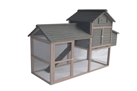 Darrahopens Pet Care > Coops & Hutches YES4PETS Grey XL Chicken Coop Rabbit Guinea Pig Hutch Ferret Guinea Pig House