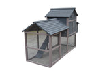 Darrahopens Pet Care > Coops & Hutches YES4PETS Grey XL Chicken Coop Rabbit Guinea Pig Hutch Ferret Guinea Pig House