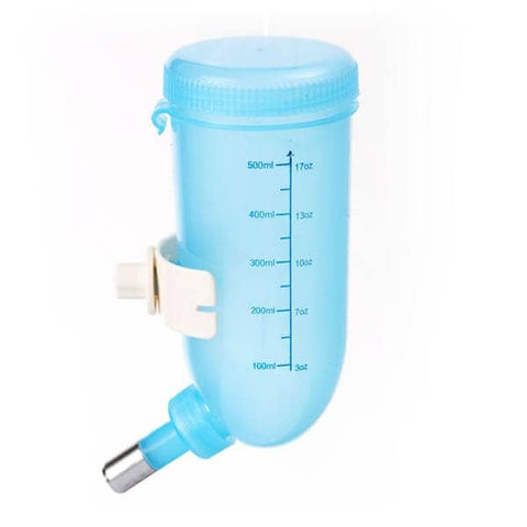 Darrahopens Pet Care > Dog Supplies 500ml Dog Cat Hamster Rabbit Water Bottle Hanging Drinking Dispenser Feeder Blue