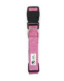 Darrahopens Pet Care > Dog Supplies Bling Glitter Overlay Nylon Dog Collar Breakaway Buckle X-Small Light Pink