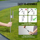 Darrahopens Pet Care > Dog Supplies > Cat & Dog Flaps VEVOR Feather Flag Pole Kit, Swooper Flag Pole Set 16.3 ft, Sign Flag Poles for Business Advertising Flags Outdoor, with A Ground Stake and Carrying Bag (Flag Not Included)