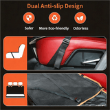 Darrahopens Pet Care > Dog Supplies > Cat & Dog Flaps Waterproof Dog Car Rear Seat Protector 135 x 148CM - Durable Oxford Non Slip Pet Hammock with Storage Pockets , Zipper Mesh Window and 6 Fixed Buckles, Seat Belt Access Opening and Pet Leash