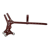Darrahopens Pet Care > Dog Supplies > Dog Apparel Adjustable PU Leather Dog Muzzle Pet Breathable Anti Bite Bark Chew Muzzles Brown - L