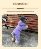 Darrahopens Pet Care > Dog Supplies > Dog Apparel Black Warm Puffer Dog Coat - Waterproof Four-Legged Winter Jumpsuit for Small Dogs
