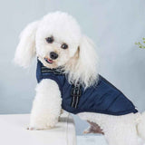 Darrahopens Pet Care > Dog Supplies > Dog Apparel Blue Winter Waterproof Dog Jacket with Built-in Harness, Zipper Fastening and Soft Coral Fleece Lining, Size M for Medium Dogs with Reflective Safety Design In Australia - Darrahopens