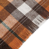 Darrahopens Pet Care > Dog Supplies > Dog Apparel Brown S 55x38x38cm Thanksgiving Plaid Dog Bandana 2-Pack - Festive Tassel Triangle Scarf for Pets