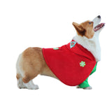 Darrahopens Pet Care > Dog Supplies > Dog Apparel Christmas Dog Costume - Festive Hooded Cape & Green Jumpsuit Outfit (Size : XL)