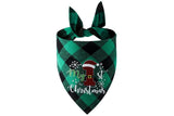 Darrahopens Pet Care > Dog Supplies > Dog Apparel Christmas Pet Triangle Scarf Dog Bandana Pet Wearable Accessories Red Grid - Christmas Hat