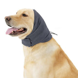 Darrahopens Pet Care > Dog Supplies > Dog Apparel Dog Calming Ear Wraps Ear Protection Cover Pet Dog Head Muff Dark Gray - S
