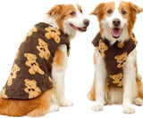 Darrahopens Pet Care > Dog Supplies > Dog Apparel Dog Coat - Cute Bear Pattern - Plush Dog Vest - Winter Dog Coats - Dog Coat - Suitable for medium to large dogs weighing 20-25 kg - Coffee Brown