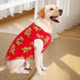 Darrahopens Pet Care > Dog Supplies > Dog Apparel Dog Coat - Cute Bear Pattern - Plush Dog Vest - Winter Dog Coats - Dog Coat - Suitable for medium to large dogs weighing 20-25 kg - Red