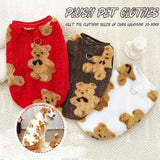 Darrahopens Pet Care > Dog Supplies > Dog Apparel Dog Coat - Cute Bear Pattern - Plush Dog Vest - Winter Dog Coats - Dog Coat - Suitable for medium to large dogs weighing 20-25 kg - Red