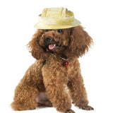 Darrahopens Pet Care > Dog Supplies > Dog Apparel Dog Fleece Hat UV Protection Outdoor Pet Hat Adjustable S Size Light Blue