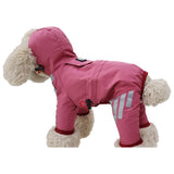 Darrahopens Pet Care > Dog Supplies > Dog Apparel Dog Rainwear Raincoat Pet Hood Waterproof Jacket Clothing pink L