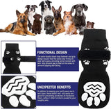 Darrahopens Pet Care > Dog Supplies > Dog Apparel Dog Shoes - Dog Shoe Paw Pads - Non-slip Dog Socks 4-Piece Set - Dog Socks with Adjustable Shoulder Straps - Cotton Dog Socks Suitable for Small and Large Dogs - Waterproof - Non-slip - Dog Shoes (L)