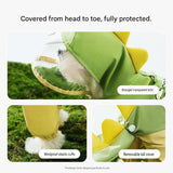 Darrahopens Pet Care > Dog Supplies > Dog Apparel Green Dog Raincoat Dinosaur Hooded Waterproof Jacket 5XL Size with Leash Hole Removable Tail Cover Full Body Coverage Pet Rain Coat for Outdoor Walking Large Dogs