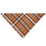 Darrahopens Pet Care > Dog Supplies > Dog Apparel Orange M 65x45x45cm Thanksgiving Plaid Dog Bandana 2-Pack - Festive Tassel Triangle Scarf for Pets