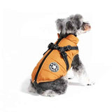 Darrahopens Pet Care > Dog Supplies > Dog Apparel Orange Winter Waterproof Dog Jacket with Built-in Harness, Zipper Closure and Thick Coral Fleece Lining, Size S for Small Dogs with Reflective Safety Strips In Australia - Darrahopens