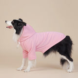 Darrahopens Pet Care > Dog Supplies > Dog Apparel Pink Classic Dog Sweatshirt with Hood & Drawstrings - For Large Dogs (Size : 8XL)