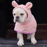 Darrahopens Pet Care > Dog Supplies > Dog Apparel Pink Hooded Dog Bathrobe - Super Absorbent, Adjustable Fit, Cozy Pet Towel (Size : M)